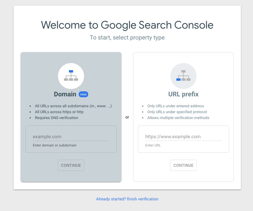 Activate Google Search Console