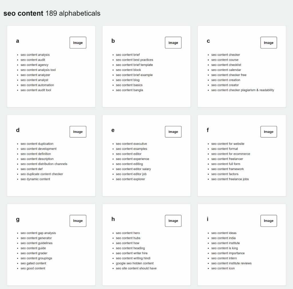 Using the AnswerThePublic To See Aphabetical list of keywords for Google_s featured snippet