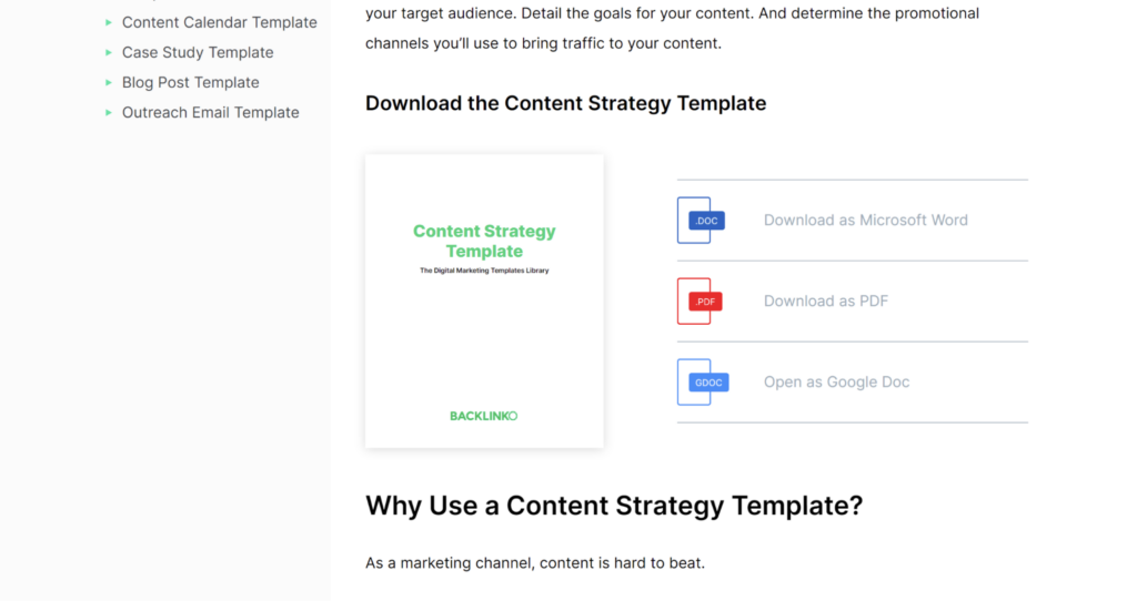 Backlinko content marketing strategy